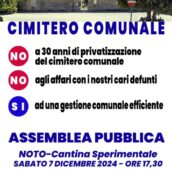 Noto: Assemblea Pubblica sull’affaire del Cimitero Comunale.