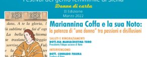 FIDAPA – Mariannina  Coffa e la sua Noto: la potenza di “una Donna” tra passioni e disillusioni.